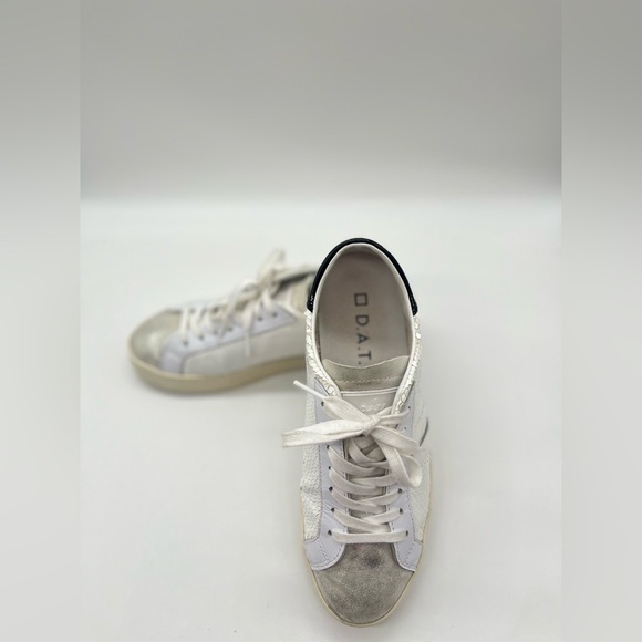 D.A.T.E. Black + White Leather Sneakers - Picture 8 of 8